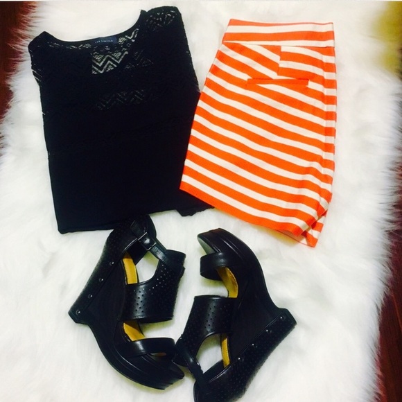 J Crew Orange and white Striped Shorts - Picture 6 of 6